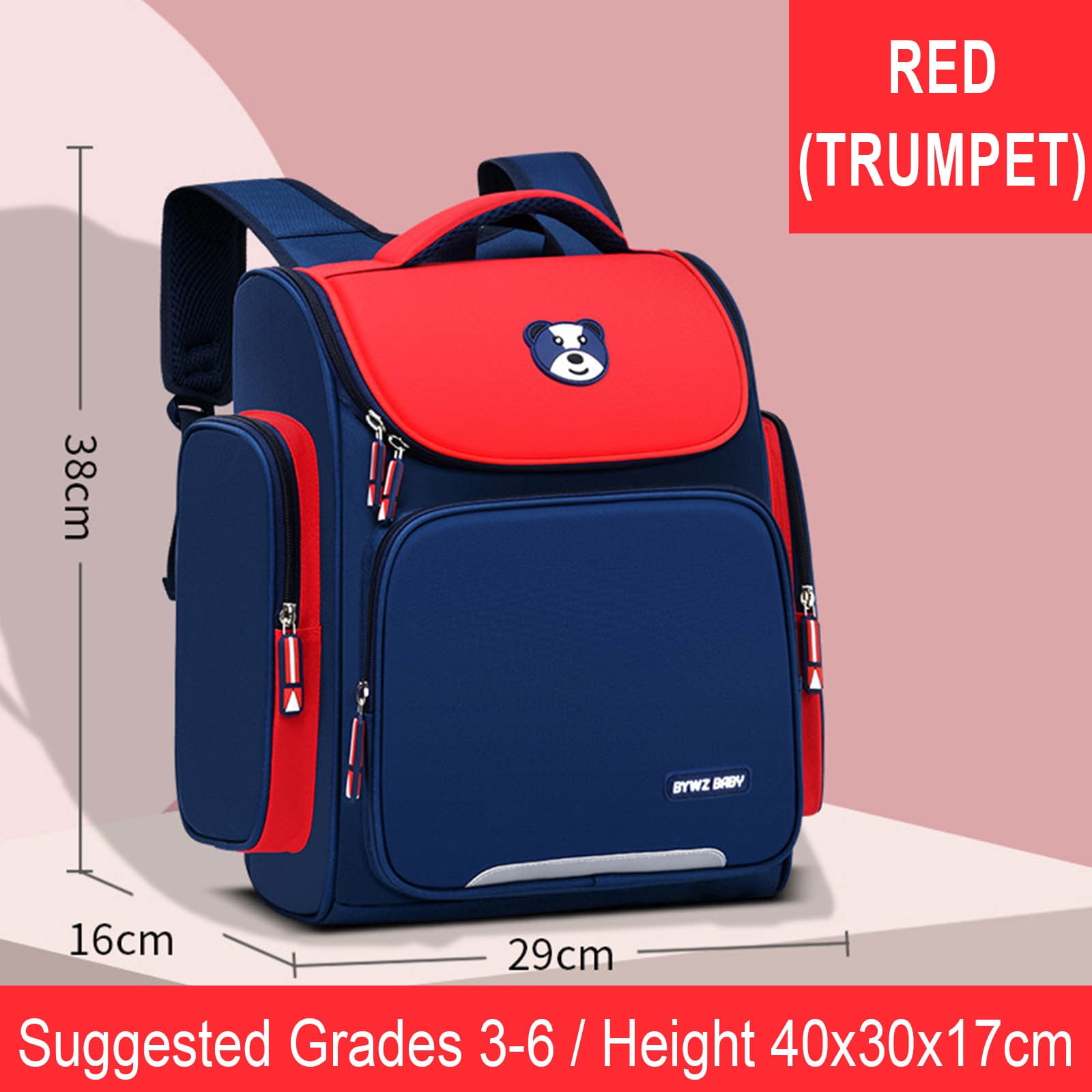 Cameland Functional Homewares Elementary School Backpack Large Capacity Polyester Nylon School Bag For Kids Small Size(15x11.4x6.3in)
