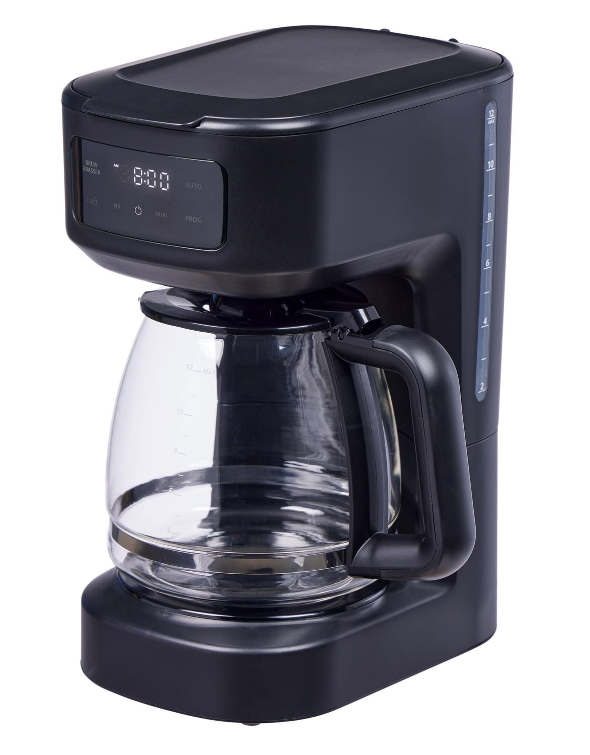Mainstays Programmable 12 Cup Coffee Maker with Touchscreen, Black