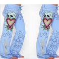 thumbnail image 4 of Pantalon Grand Extensible pour Femmes Mélange Coton Bas Imprimé Taro, 4 of 5