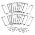 thumbnail image 1 of Unique Bargains 60x17mm Drawer Tag Label Metal Label Holder File Tag Frames Silver Tone 30 Pack, 1 of 6