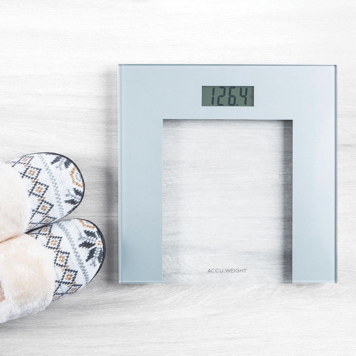 Pèse-personne numérique de 400 lb en verre trempé, Accuweight
