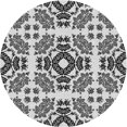 thumbnail image 1 of Ahgly Company Tapis d'Intérieur Ronds Transitionnels Noirs Lavables à la Machine, 3 Pieds Rond, 1 of 7
