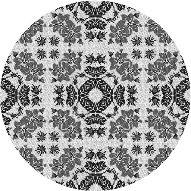Ahgly Company Tapis d'Intérieur Ronds Transitionnels Noirs Lavables à la Machine, 3 Pieds Rond