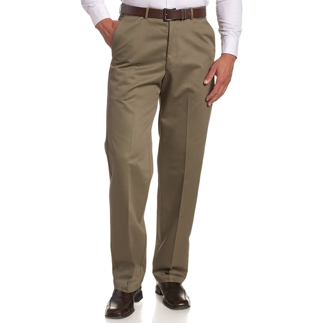 Haggar Pantalon pour Hommes Work to Weekend à Taille Extensible Dissimulée, devant Uni