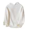 thumbnail image 1 of MeetoTime Chemise de Base pour Enfants Col à Volants Couleur Unie Manches Longues Col Rond Vêtements d'Automne Hiver pour Enfants, 1 of 6