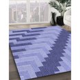 thumbnail image 3 of Ahgly Tapis Rectangulaire Lavable en Machine Intérieur Transitionnel Bleu Ardoise, 2 Pieds x 5 Pieds, 3 of 7