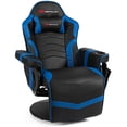 thumbnail image 1 of Goplus Fauteuil de Massage de Jeu Inclinable Chaise de Course Pivotante Bleu, 1 of 10