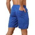 thumbnail image 2 of Plebaso Men's Athletic Shorts Casual Drawstring Quick Dry Running Shorts Lightweight with Zipper Pockets, 2 of 6