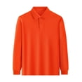 thumbnail image 1 of Sunnyoo Big Boy's Polo Shirts Long Sleeved Solid Color Basic Polos Breathable Basic Undershirt, 1 of 3