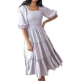 thumbnail image 3 of Fortune Mommy and Me Dresses Matching Set Summer Boho Dress Square Neck Ruffle Sleeves Floral Dress, 3 of 9