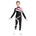 thumbnail image 1 of XUNZOO Kids Girls Long Sleeve Zipper Coat Shiny Rhinestones Contrast Color Patchwork Jacket With Leggings Figure Skating Dance Suit Pink 6, 1 of 7