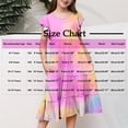 thumbnail image 3 of Robes d'Été pour Tout-Petites Filles à Double Couche, Manches Volantées, Coupe Évasée Fluide, Robe Soleil Décontractée Teinture sur Nœuds Midi pour Enfants 14-15 Ans, 3 of 5