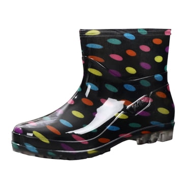 Women's Rain Boots Rubber Short Lace up for Women for Men Winter Shoes Non Comfortable Outdoor Water Proof Shoes Women's Men Winter Shoe Walking Booties for Wet Rain Shoes for Women Slip on