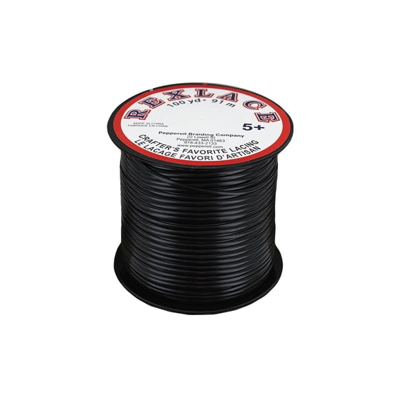 RX10083 PEPPERELL REXLACE 100YD SPOOL PEARLIZED BLACK