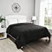 thumbnail image 3 of Bedford Home Solid Color Bed Quilt King Size Black Lightweight Quilted Blanket, 3 of 4