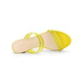 thumbnail image 4 of BLISSFUL STEP Women's Strappy Block Heel Slides Mules Sandals Yellow 8, 4 of 7