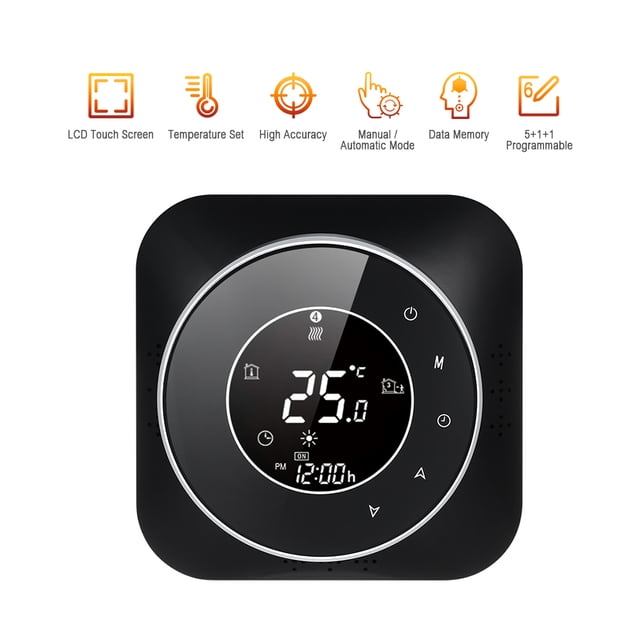 95-240V Programmable Thermostat 5+1+1 Six Periods Touchscreen LCD with Backlight Boiler Heating Thermoregulator Temperature Controller