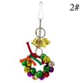 thumbnail image 2 of Bangcool Parrot Cage Toy Hanging Colorful Bird Perch Swing Parrot Chew Toy for Christmas, 2 of 10