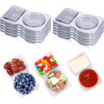 thumbnail image 1 of Mini Snack Containers, 10 Pcs Snack Container, 2 Compartment Snack Containers for Condiments, Double Compartment Condiment Containers with Lids, Reusable Snack box Container (10), 1 of 7