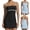 Style1-Black dresses for women, variant on Mceream Womens Tennis Dress with Built In Shorts Square Neck Sleeveless Adjustable Spaghetti Strap Mini Sundress Quick Dry Athletic Golf Workout Summer Outfits Black L