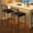 Retro Color, variant on GloryStar Bar Stools Set of 4, Upholstered Counter Height Bar Stools with Backrest and Footrest, Kitchen Barstools for Island, Counter Bar, Easy Assembly, Rustic Brown
