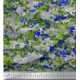 thumbnail image 1 of Soimoi Moss Georgette Fabric Two Tone With Grey Camouflage Print Sewing Fabric Yard 42 Inch Wide, 1 of 3