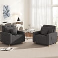 thumbnail image 3 of AECOJOY Fauteuil Convertible 3 en 1 36 Po (91 cm) avec Dossier Réglable et 2 Coussins - Gris Moderne, 3 of 8