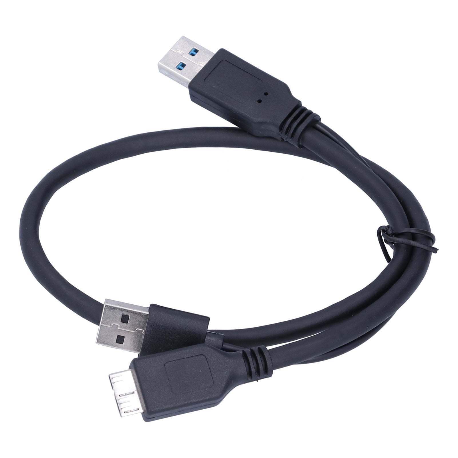 LAFGUR Y Type Data Cable,Power Data Cable USB-A to USB 2.0 + Micro B Y Type Male to Male for Mobile Hard Disk Black,Power Data Cable