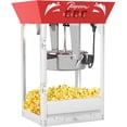 thumbnail image 1 of QEEKA Popcorn Maker Machine,12 Ounce Kettle Stainless Steel Commercial Popcorn Machine with Tempered Glass,Warming Deck,850W Countertop Popcorn Popper for Parties,Events and Home Theater,Red, 1 of 7