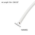 thumbnail image 2 of Unique Bargains Silicone Wire 14 AWG Stranded White Spool 15m Electrical Tinned Copper Wire for Car Model, 2 of 6