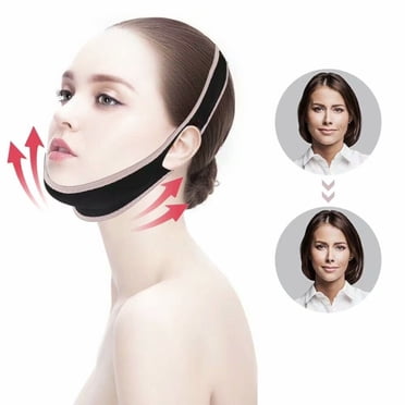 Ceinture de Lifting Facial à Double Menton - Rose Noir