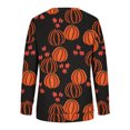 thumbnail image 4 of Chandails à Capuchon de Mode pour Femmes 2023 Mode T-shirt Imprimé Ample Manches Longues Blouse Col Rond Hauts Décontractés Chandail en Molleton 50 % de Rabais Liquidation Costumes Halloween/noël, 4 of 5