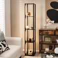thumbnail image 2 of Costway 64" Modern Shelf Floor Lamp with  3-Level Dimmable LED Bulbs and Rotatable Poles, 2 of 10