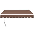 thumbnail image 3 of Patiojoy 8'x6.6' Retractable Awning W/ Aluminum Frame Sun/Water Protection W/ PA Coating Manual Control Hand Crank Angle Adjustable Design Beige, 3 of 10