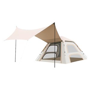 Outdoor Large Space Self-driving Travel Camping Tent Automatic Quick-opening Tent Portable Rainproof Sunshine-proof Tent Fishing Hiking Sunshine Shelter with Canopy