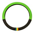 thumbnail image 1 of Universal Spectrum Microfiber Leather Steering Wheel Cover for Cars Trucks SUVs Green/Black, 1 of 7
