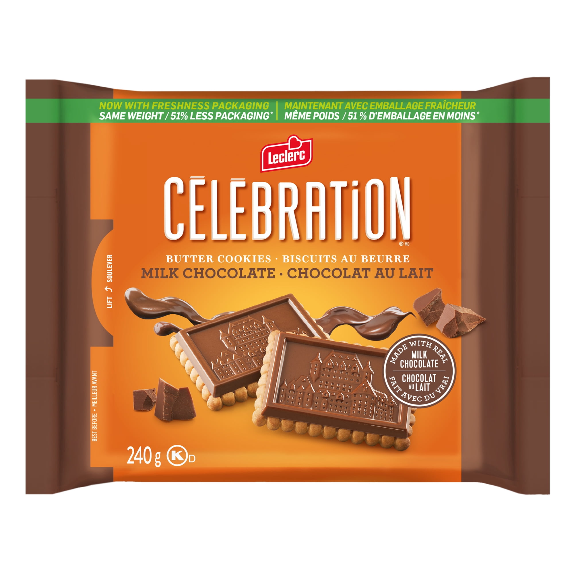 Celebration Milk Chocolate Top Butter Cookies