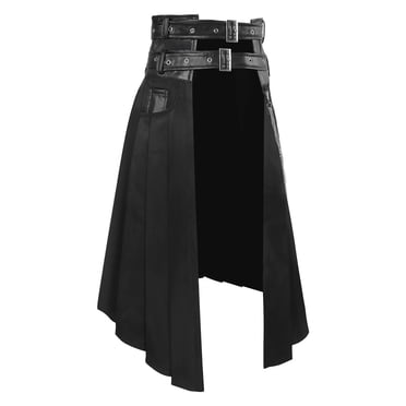 TopLLC Mens Shorts, Mens Kilt Men Casual Solid Gothic Fashion Asymmetric Pleated Skirt Short Skirt