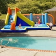 thumbnail image 2 of Costway Giant Soccer-Themed Inflatable Water Slide Bouncer Splash Pool With 735W Blower, 2 of 9