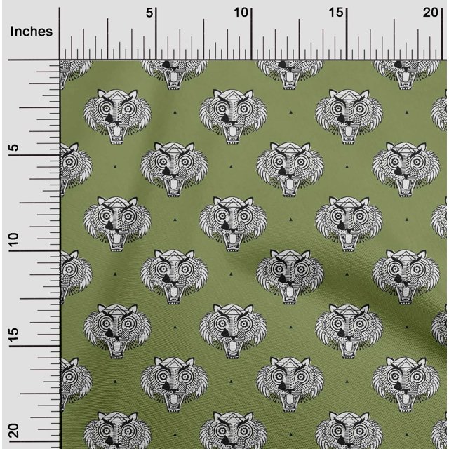 oneOone Cotton Flex Fabric Animal Face Block Fabric Prints By Yard 40 Inch Wide