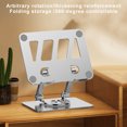 thumbnail image 4 of Chmadoxn Carbon Steel Tablet Stand All Directional Rotation Infinite Angle Adjustment High Load Bearing Capacity Hollow Heat Dissipation Backplate Slip Proof Soft Rubber Tablet stand, 4 of 6
