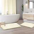 thumbnail image 1 of Set of 2 Large Clara Clark Bath Mat Bathroom Rug - Absorbent Memory Foam Bath Rugs - Non-Slip, Thick, Cozy Velvet Feel Microfiber Bathrug, Plush Shower, Toilet- Floor Bathmats Carpet - White - 20"x32", 1 of 6