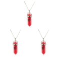 thumbnail image 3 of QualitChoice Hexagon Column Charm Exquisite Women Men Making Findings Handmade Anniversary Hanging Pendants Colorful Crystal Red 3Set, 3 of 6