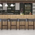thumbnail image 3 of Gymax 4PCS 29.5'' Bar Stool Set Counter Height Saddle Stools with Rubber Wood Frame, 3 of 10