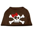 thumbnail image 1 of Skull Crossbone Bow Screen Print Shirt Brown Xxxl (20), 1 of 2