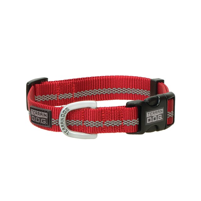 Terrain D.O.G. Collier Ajustable Snap-N-Go Réfléchissant Grand Rouge