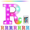 thumbnail image 2 of Colorful Light Up Letters Led Letter Lights with Remote 18 Colors Letters with Lights for Wedding Birthday Party Lamp Christmas Home Bar Decoration - Diamond Design Battery Powered, 2 of 8