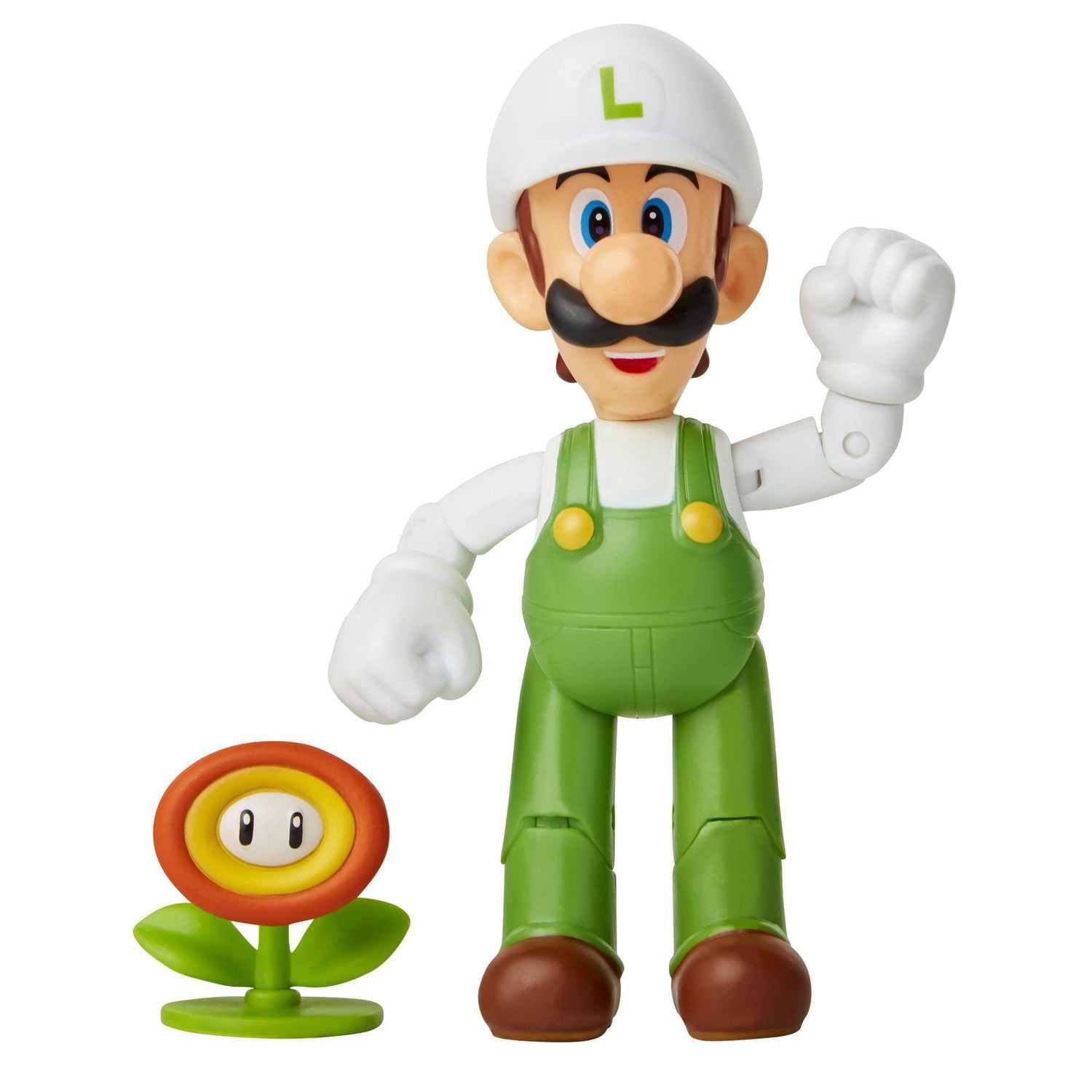 Figures 4 pouces Monde de Nintendo – Luigi de feu avec fleur de feu