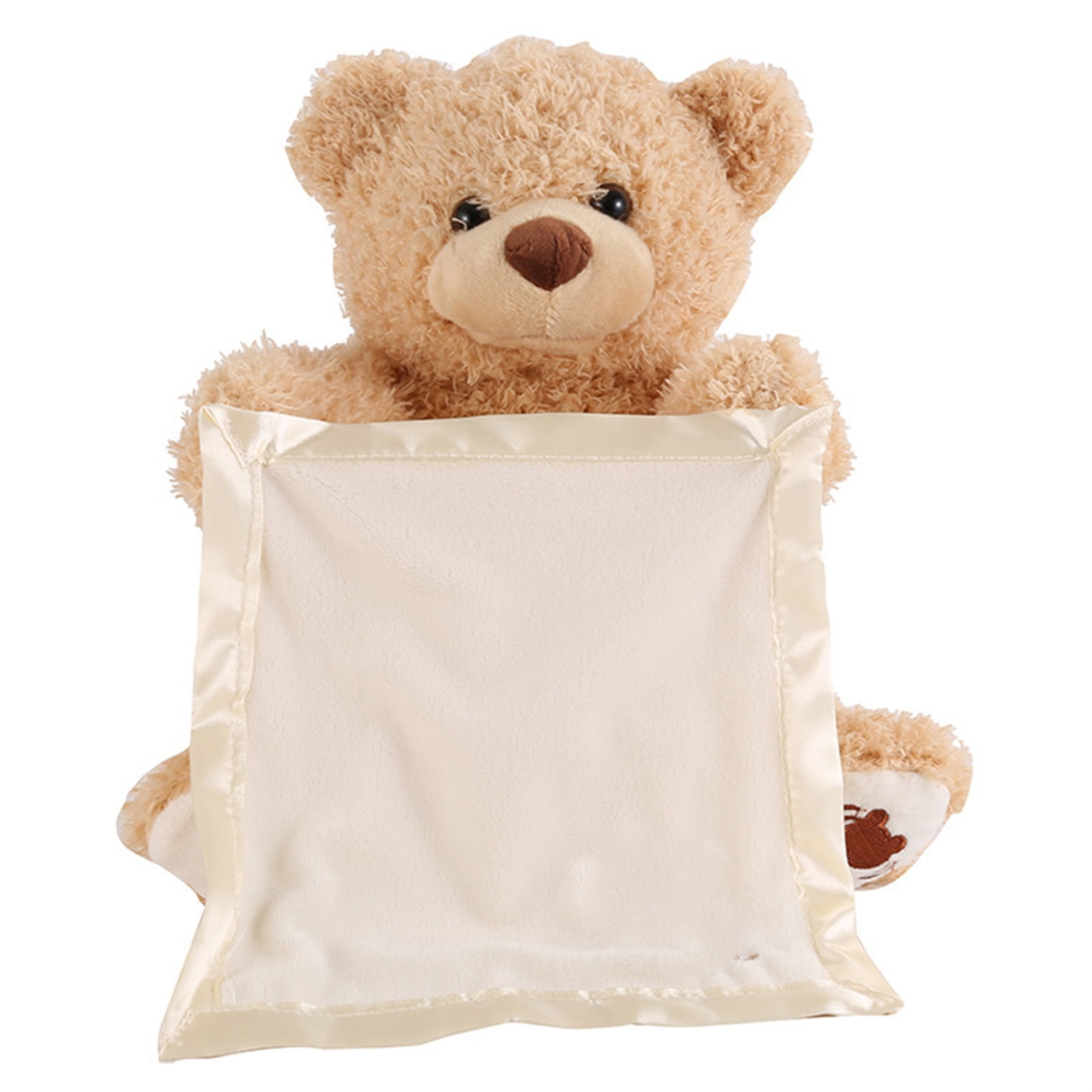 Graflsoa Interactive Talking Teddy Bear Plush Toy - Portable Electric Hide & Seek Companion for Kids, Battery-Operated, Beige Edition