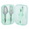 thumbnail image 1 of Cool Gear Turquoise Slider Cutlery Set - Travel Fork, Knife, Spoon, 1 of 3